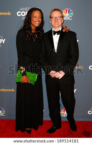 NEW YORK-APR 26: Actress/Comedian Aisha Tyler (L) and voice actor Matt Thompson attend the American Comedy Awards at the Hammerstein Ballroom on April 26, 2014 in New York City.