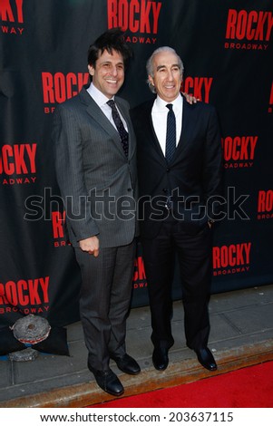 NEW YORK-MAR 13: Film producers Gary Barber (R) and Jonathan Glickman attend the 'Rocky' Broadway opening night at the Winter Garden Theatre on March 13, 2014 in New York City.