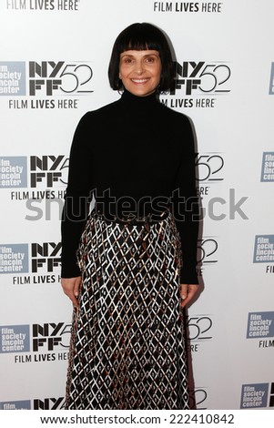NEW YORK-OCT 08: Actress Juliette Binoche attends the premiere of \