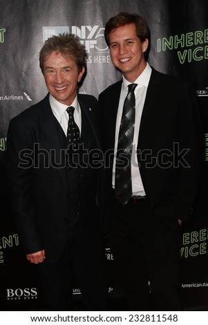 NEW YORK-OCT 4: Actor/comedian Martin Short (L) & Henry Hayter Short attend the \'Inherent Vice\' World Premiere at the New York Film Festival at Alice Tully Hall on October 4, 2014 in New York City.