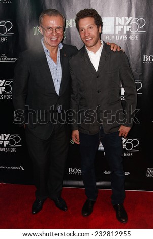 NEW YORK-OCT 4:Former ice hockey player Viacheslav Fetisov (L) & director Gabe Polsky attend \'Inherent Vice\' premiere at New York Film Festival at Alice Tully Hall on October 4, 2014 in New York City.