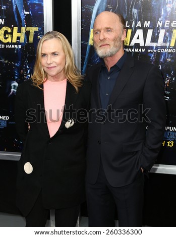 NEW YORK-MAR 9: Actors Amy Madigan (L) and Ed Harris attend the premiere of \