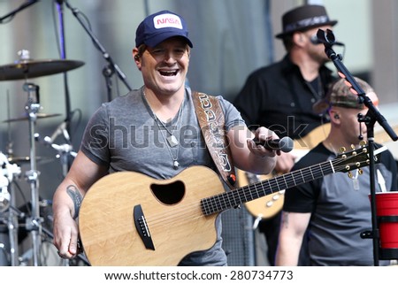 NEW YORK - MAY 22: Singer Jerrod Niemann performs at Fox and Friends\' All-American Summer Concert Series on the corner of 48th Street and 6th Avenue on May 22, 2015 in New York City.