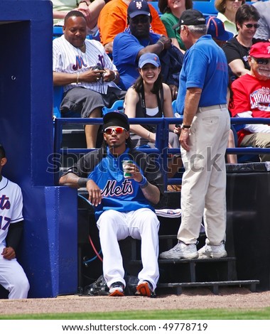 PORT ST. LUCIE, FLORIDA - MARCH 24: NY Mets shortstop Jose Reyes at a spring training game after being cleared by doctors due to an overactive thyroid on March 24, 2010 in Port St. Lucie, Fla.