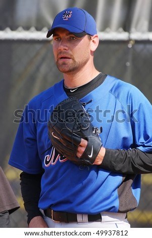 PORT ST. LUCIE, FLORIDA - MARCH 24: New York Mets pitcher Mike Pelfrey during spring training workouts on March 24, 2010 in Port St. Lucie, Fla.