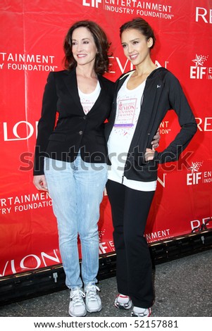 NEW YORK - MAY 1: Lilly Tartikoff and Jessica Alba attend the 13th Annual Entertainment Industry  Foundation Revlon Run/Walk for Women at Times Square on May 1, 2010 in New York City.