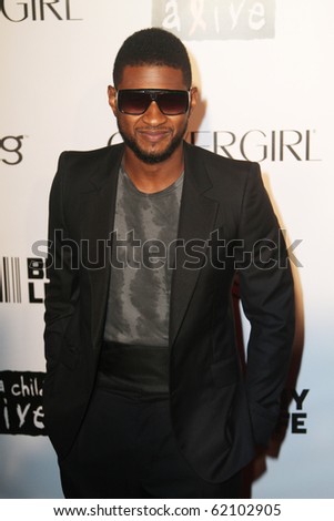 NEW YORK - SEPTEMBER 30: Singer Usher attends the Keep A Child Alive\'s Black Ball at the Hammerstein Ballroom, hosted by Alicia Keys on September 30, 2010 in New York City.