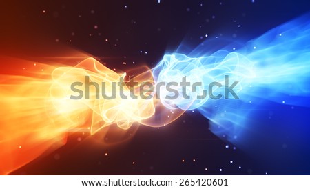 fire and ice abstract background