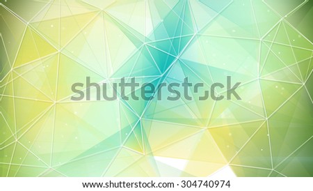cyan and yellow triangles pattern. computer generated abstract geometrical background