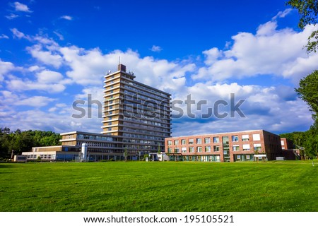 hospital building.