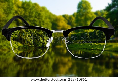 Optic health care concept.  Medical optics concept with glasses.  vision glasses
