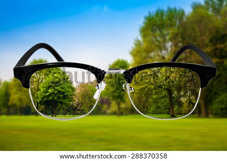 Optic health care concept.  Medical optics concept with glasses.  vision glasses