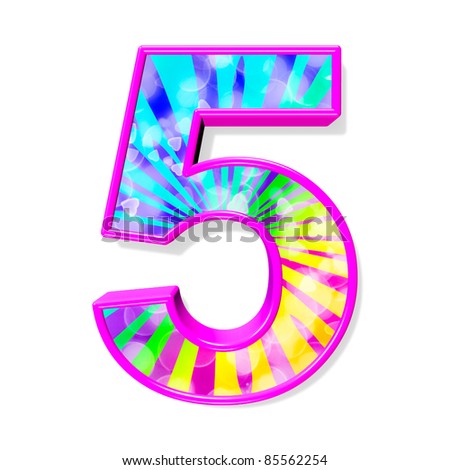 Colorful Alphabet. Number 5 Stock Photo 85562254 : Shutterstock