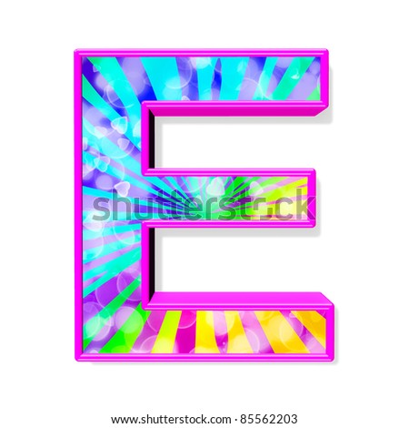 Colorful Alphabet. Letter E Stock Photo 85562203 : Shutterstock