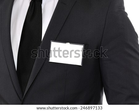 Name tag. Space for your message.