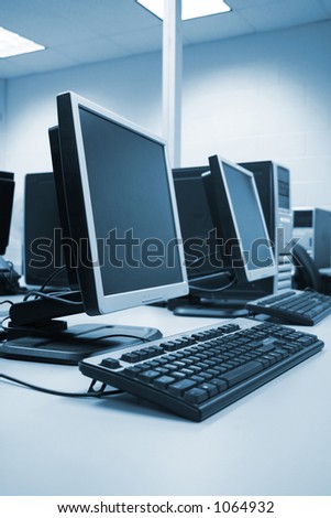A photo of a computer lab