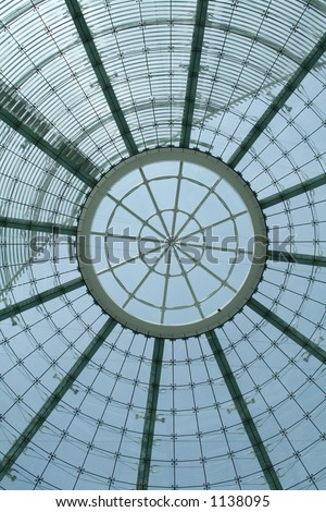 A photo of the top of a domed building