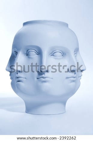 A sculpture of many faces - many metaphorical uses