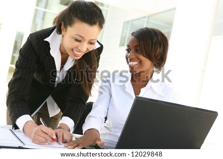 An attractive women business team (Focus on African Woman)