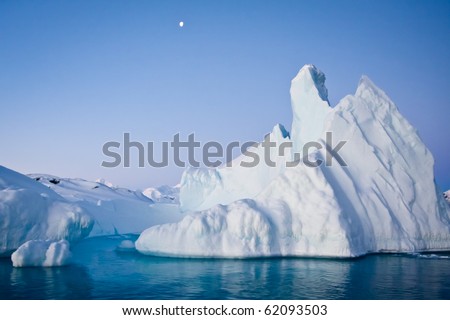 Antarctic iceberg in the snow