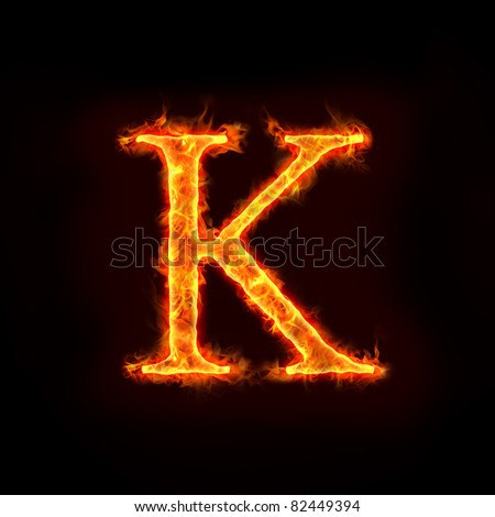 Fire Alphabets In Flame, Letter K Stock Photo 82449394 : Shutterstock