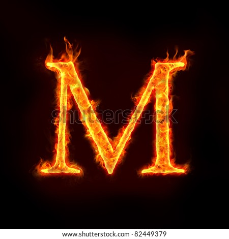 Fire Alphabets In Flame, Letter M Stock Photo 82449379 : Shutterstock