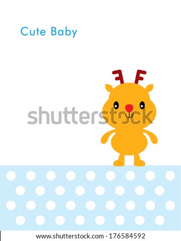 Cute Baby Reindeer Ez Canvas