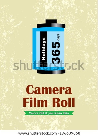 camera film roll poster illustration
