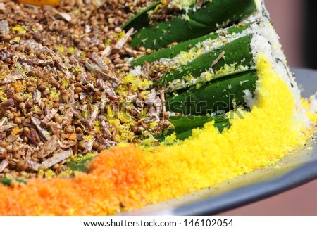 Decorated edible betel leaves of Indian subcontinent