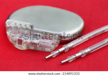 Close up of a Pacemaker with Electrical Leads