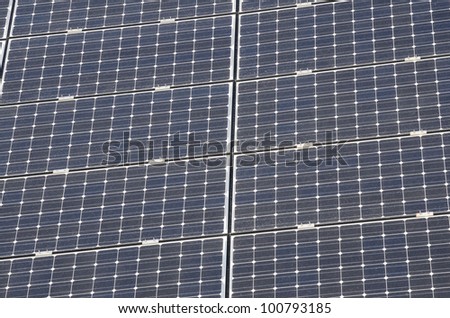 Green energy from solar panels. A glance to the future