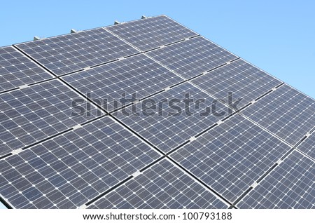 Green energy from solar panels. A glance to the future