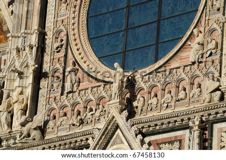 The ancient cathedral of Siena is one of the most beautiful church in Italy