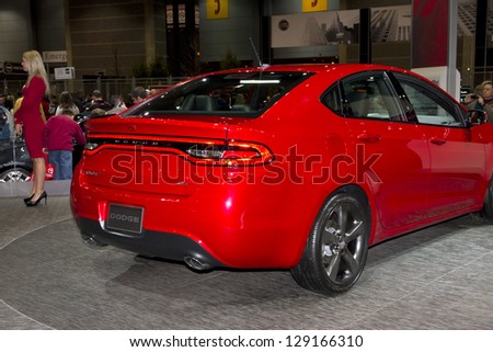 CHICAGO, IL - FEBRUARY 16: Dodge Dart 2013 car at the annual International auto-show, February 16, 2013 in Chicago, IL
