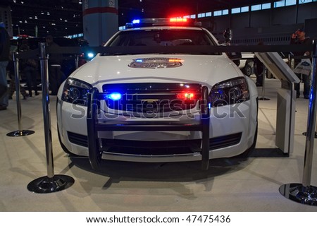 CHICAGO, IL - FEBRUARY 21: Chevy Police model 2010 at the International auto-show, February 21, 2010 in Chicago, IL