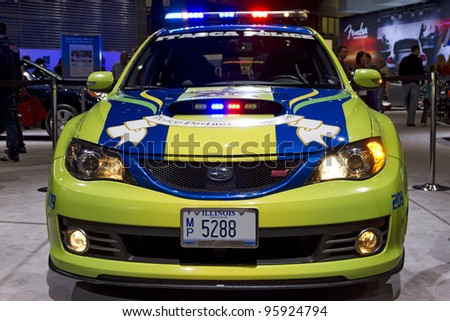 CHICAGO, IL - FEBRUARY 19: Subaru Police Interceptor at the annual International auto-show, February 19, 2012 in Chicago, IL