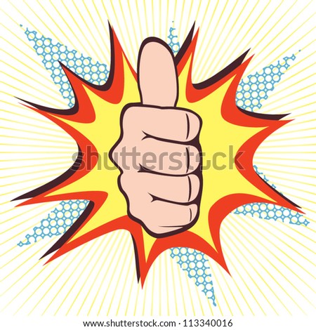 Thumb up icon vector