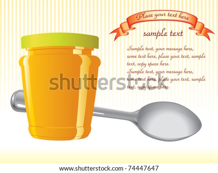 food container and spoon vector