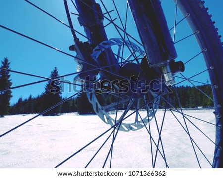 Similar – Image, Stock Photo frosty bicycle tire Action