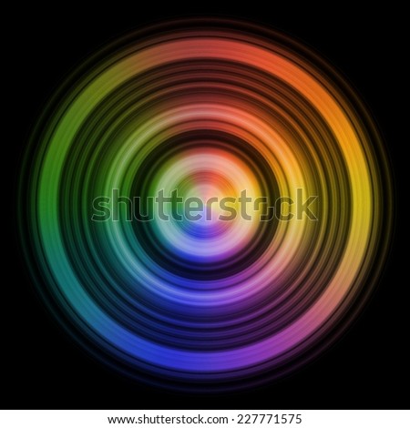 Rainbow shining disc with many circles, hires texture