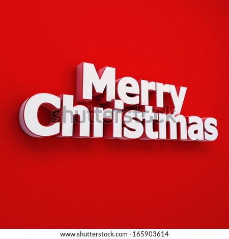 Merry Christmas 3d Ilustration - Isolated With Clipping Path Stock 