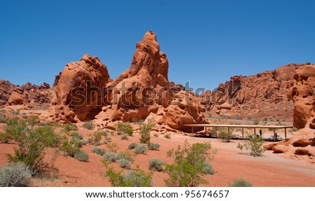 One of many rest stop in Valley of Fire in Nevada