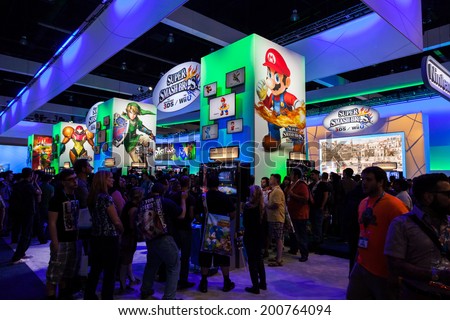 Los Angeles - June 12: Nintendo Booth At E3 2014, The Expo For Video ...