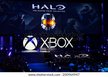 LOS ANGELES - JUNE 9:  Microsoft introducing Halo The Master Chief Collection at Xbox media briefing at E3 2014, the Expo for video games on June 9, 2014 in Los Angeles