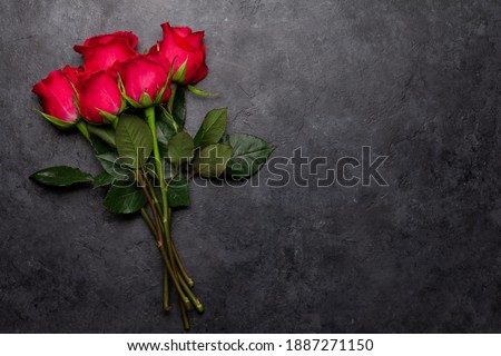 Similar – Image, Stock Photo Red rose with dark background