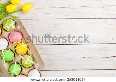 Similar – Image, Stock Photo Yellow flowers over a garden fence in the evening sun