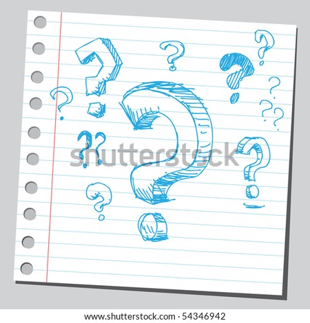Scribble question marks