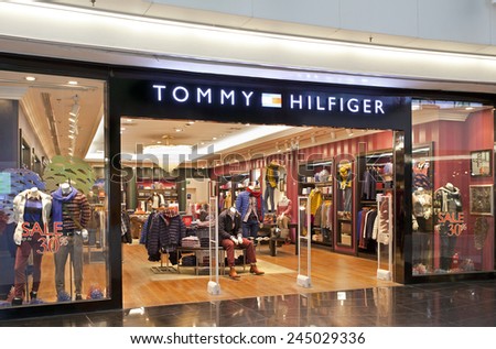 BEIJING, CHINA - JANUARY. 18, 2015: Tommy Hilfiger store. Tommy Hilfiger is an global apparel and retail company founded in 1985. It offers high end products to consumers over 90 countries.