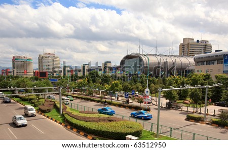 YIWU, CHINA - SEP 9: Panorama of Yiwu International Trade City on SEP 9, 2010 in Yiwu of Zhejiang Province, China. Yiwu is regarded as the largest market of small commodities wholesales in the world