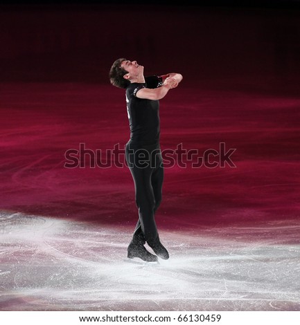 BEIJING-NOV 7: Brandon Mroz of USA performs in the Gala Exhibition event of the SAMSUNG Cup of China ISU Grand Prix of Figure Skating 2010 on Nov 7, 2010 in Beijing, China.